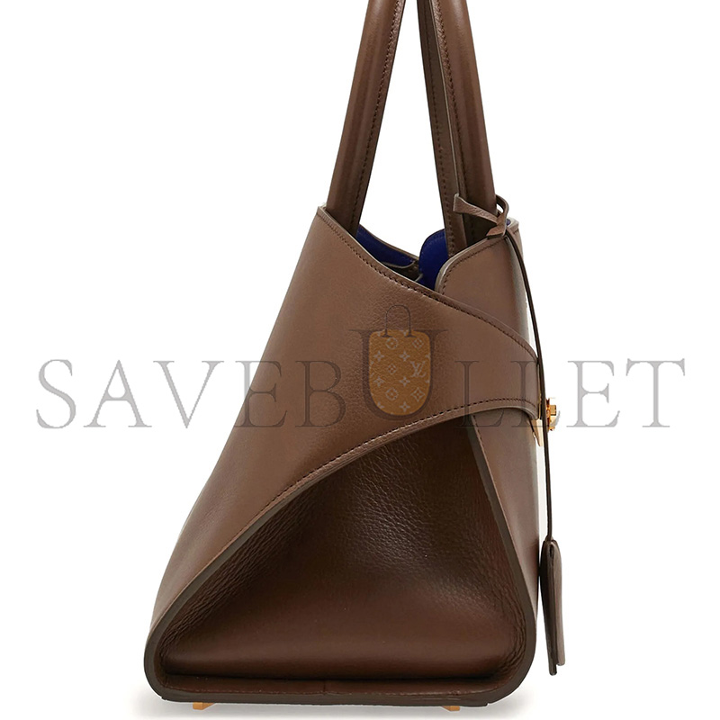 FERRAGAMO SMALL HUG LEATHER TOTE BAG (31.5*22*19cm)